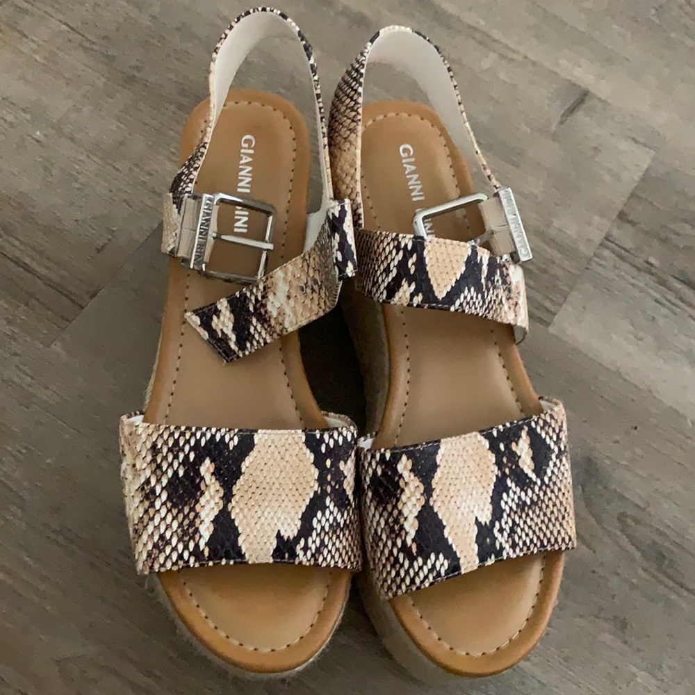 Animal Print Wedged Heels